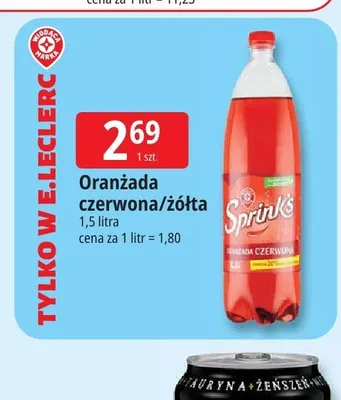 Oranżada Sprinks promocja w Leclerc