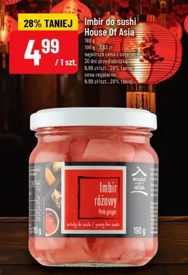 Imbir do sushi różowy House Of Asia promocja w POLOmarket