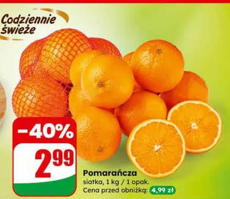 Pomarańcza siatka promocja w Dino