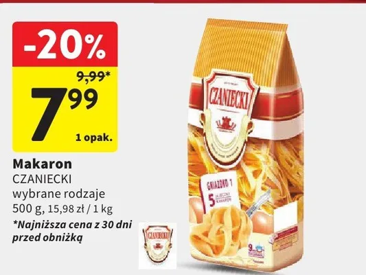 Makaron Czanicki promocja w Intermarche