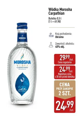 Wódka Morosha Carpathian promocja w Aldi