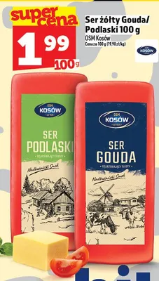 Ser żółty Gouda/Podlaski promocja w TOPAZ