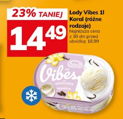 Lody Vibes Koral 1l promocja w Hitpol