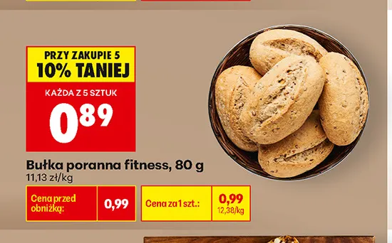 Bułka poranna fitness promocja w Biedronka