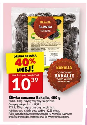 Śliwka suszona Bakalia promocja w Twój Market