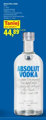Wódka Absolut Blue promocja w Lidl