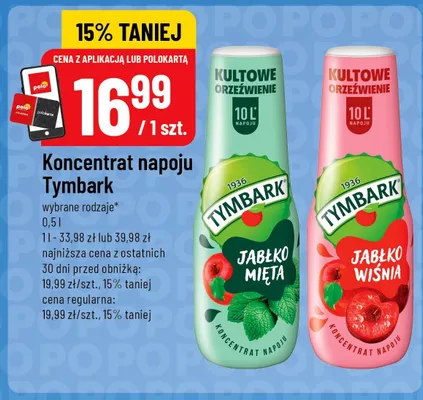 Koncentrat napoju Tymbark Jabłko Mięta promocja w POLOmarket