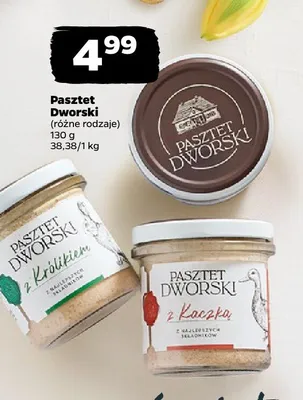 Pasztet Dworski różne rodzaje promocja w Netto