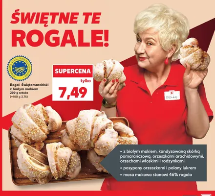 Rogal Świętomarciński z białym makiem promocja w Kaufland