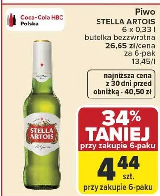 Piwo Stella Artois promocja w Carrefour Market
