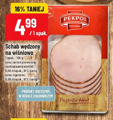 Schab wędzony na wiśniowo Pekpol promocja w POLOmarket
