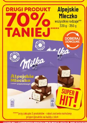 Alpejskie Mleczko Milka promocja w POLOmarket