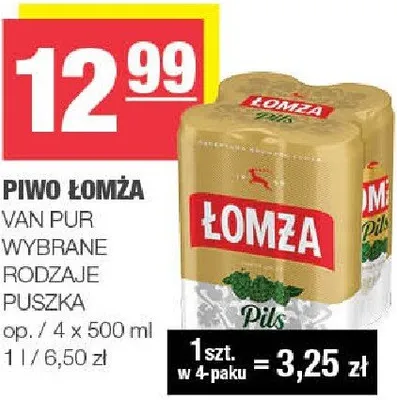 Piwo Łomża promocja w SPAR