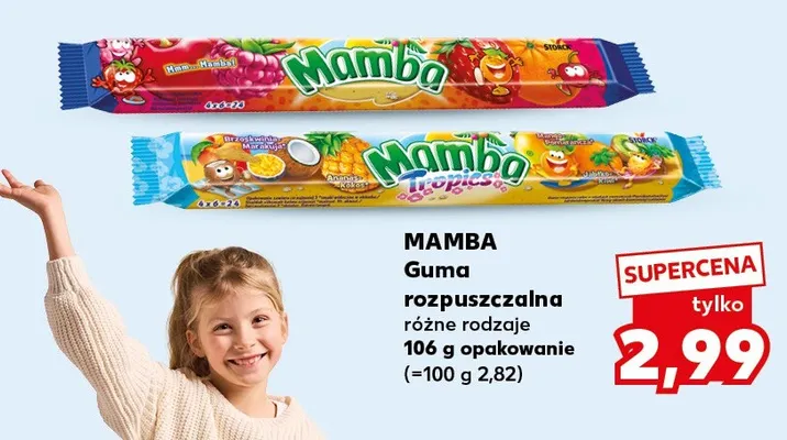 Guma rozpuszczalna Mamba Tropics promocja w Kaufland