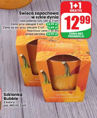 Świeca zapachowa w szkle dynia promocja w Dino