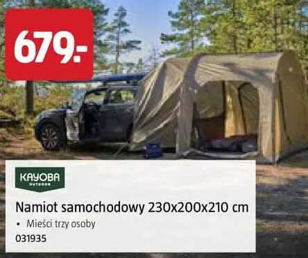 Namiot samochodowy Kayoba 230x200x210cm promocja w Jula