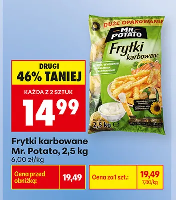 Frytki karbowane Mr. Potato promocja w Biedronka