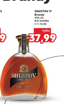 Brandy 40% alk. promocja w Kaufland