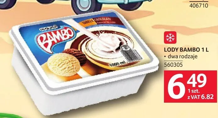 Lody Bambo Augusto 1 l promocja w Selgros