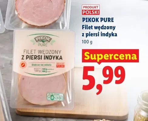 Filet wędzony z piersi indyka Pikok Pure promocja w Lidl