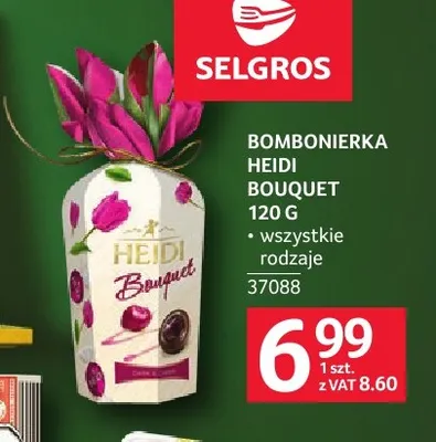 Bombonierka Bouquet Heidi promocja w Selgros