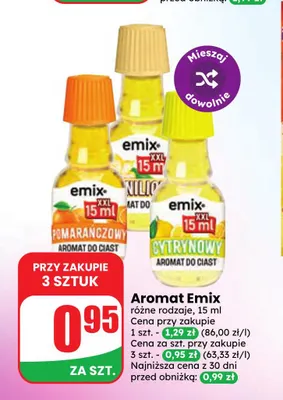 Aromat do ciast pomarańczowy Emix promocja w Dino