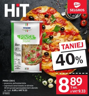 Pinsa Tesori 230 g promocja w Selgros