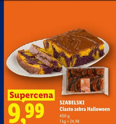 Ciasto zebra Halloween Szabelski promocja w Lidl