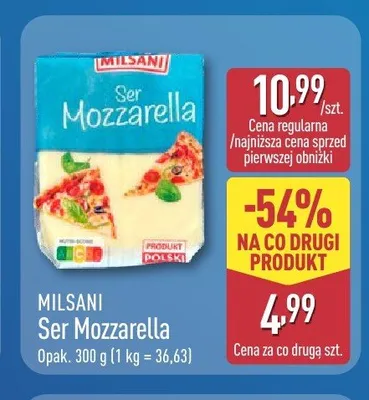 Ser Mozzarella Milsani promocja w Aldi