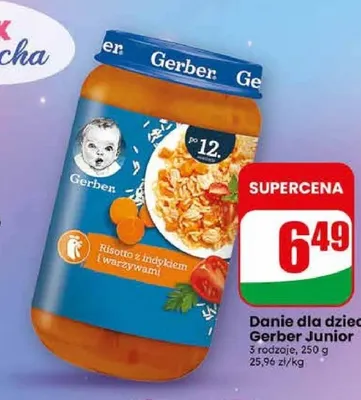 Danie dla dzieci Gerber Junior Risotto z indykiem i warzywami promocja w Dino