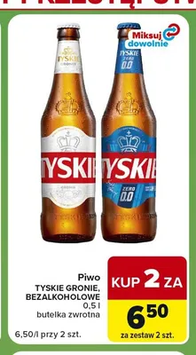 Piwo bezalkoholowe Tyskie promocja w Carrefour Express