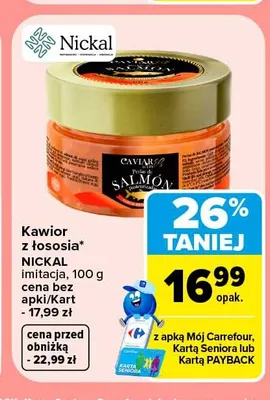 Kawior z łososia imitacja Nickal promocja w Carrefour