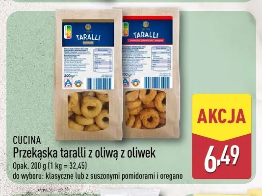 Przekąska taralli z suszonymi pomidorami i oregano Cucina promocja w Aldi