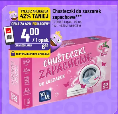 Chusteczki do suszarek zapachowe promocja w POLOmarket