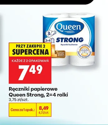 Ręczniki papierowe Queen Strong 2-pak promocja w Biedronka