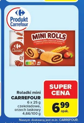 Roladki mini czekoladowe Carrefour promocja w Carrefour Market