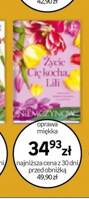 Książka Życie Cię kocha, Lili Anna H. Niemczynow oprawa miękka promocja w Empik