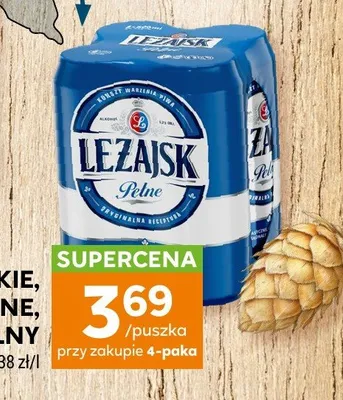 Piwo Leżajsk Jasne Pełne puszka promocja w Stokrotka