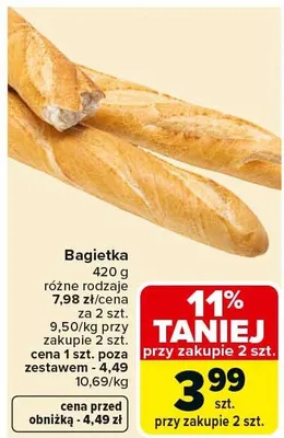 Bagietka promocja w Carrefour