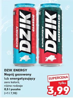 Napój gazowany lub energetyzujący zero kalorii, różne rodzaje promocja w Kaufland
