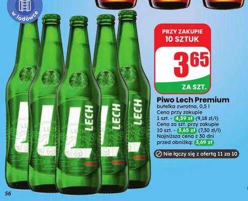 Piwo Lech Premium promocja w Dino
