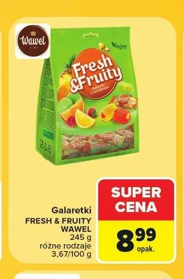 Galaretki Fresh & Fruity Wawel promocja w Carrefour Market