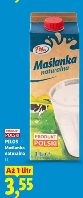 Maślanka naturalna Pilos promocja w Lidl