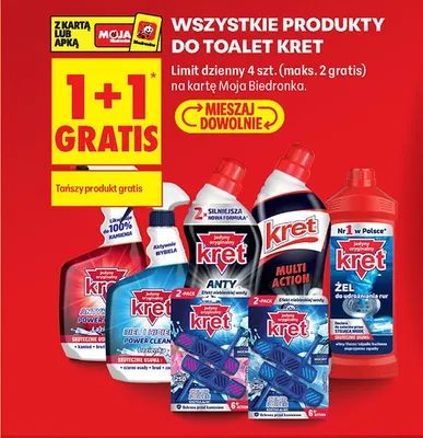 Płyn do łazienki Kret Antykamień Power Cleaner promocja w Biedronka