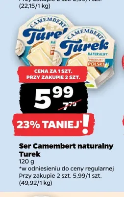 Ser camembert naturalny Turek promocja w Netto