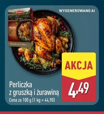 Perliczka z gruszką i żurawiną Drosed promocja w Aldi
