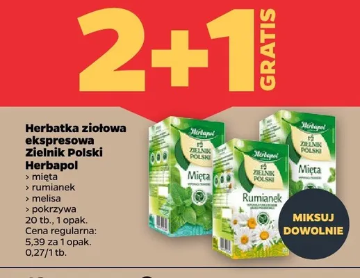 Herbatka ziołowa ekspresowa Zielnik Polski rumianek promocja w Netto