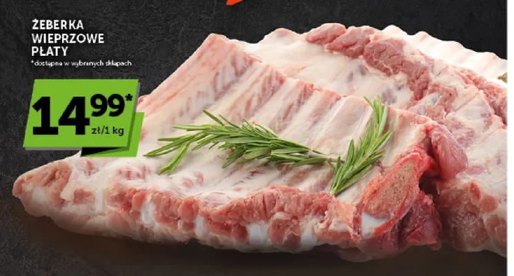 Żeberka wieprzowe płaty promocja w Euro Sklep