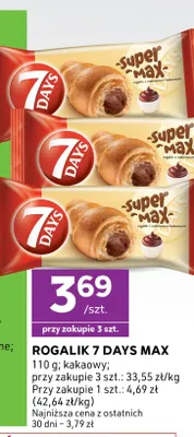 Rogalik 7 Days Max kakaowy promocja w Stokrotka