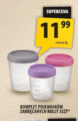 Komplet pojemników zakręcanych Rolly 3 szt. promocja w Arhelan